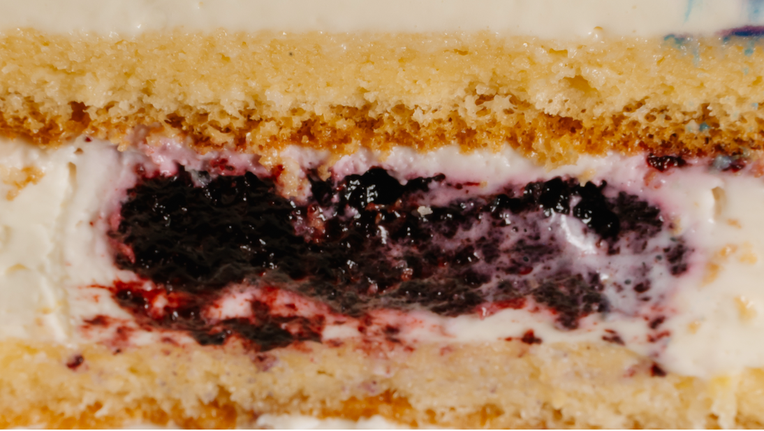 Міні торт чорниця-лимон