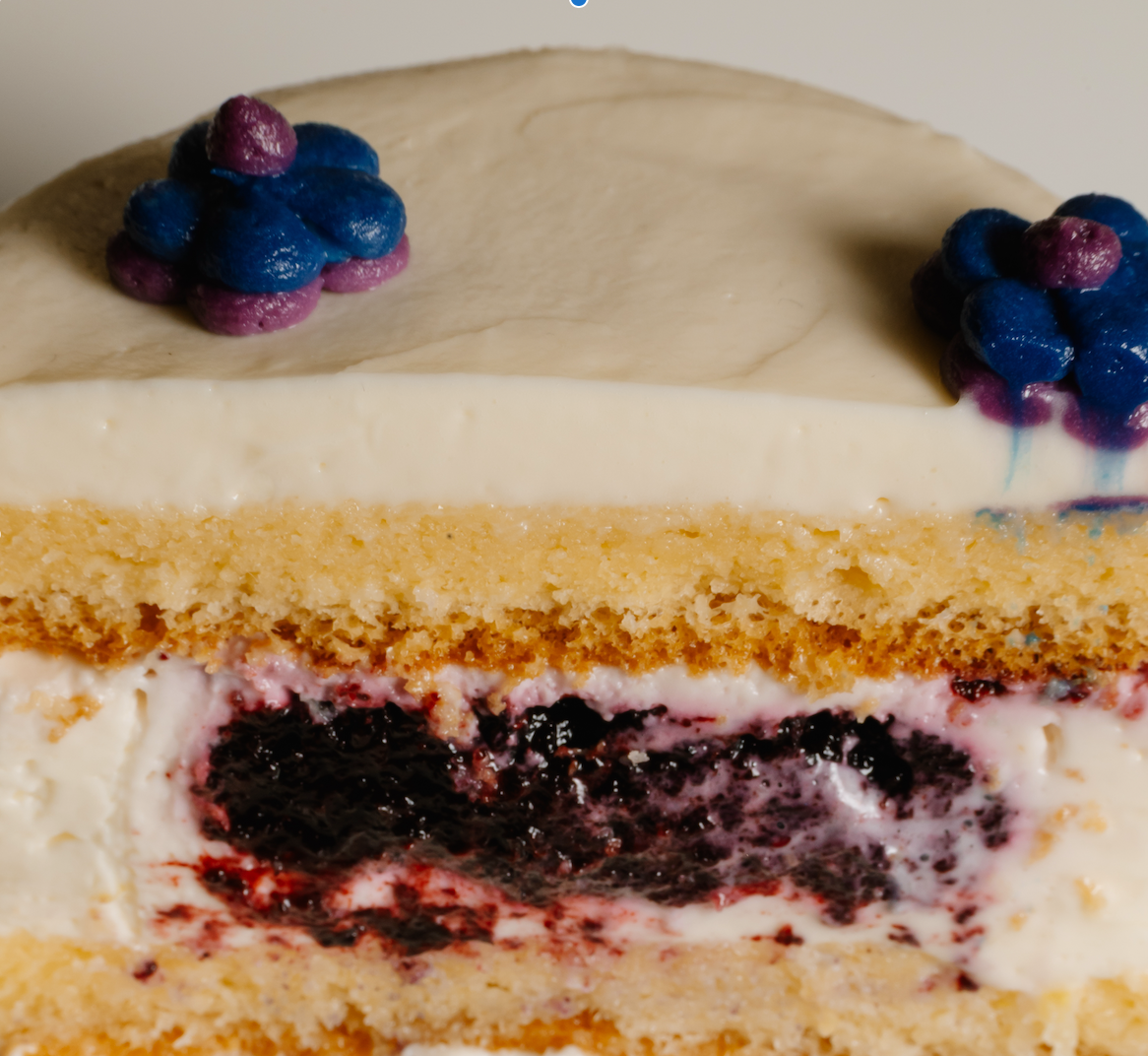 Міні торт чорниця-лимон